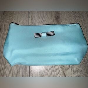 Lancôme Light Blue Cosmetic Pouch with Bow Accent makeup bag
